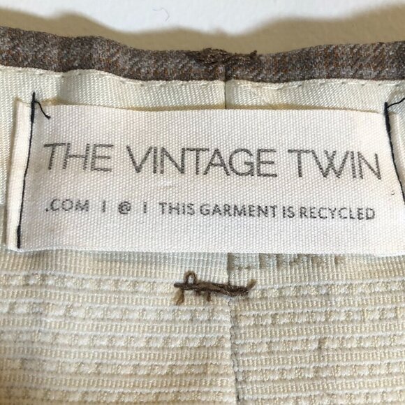 The Vintage Twin (Sears) Classic Tweed Tan/Brown Trousers Size 32/30 EUC - Picture 8 of 12